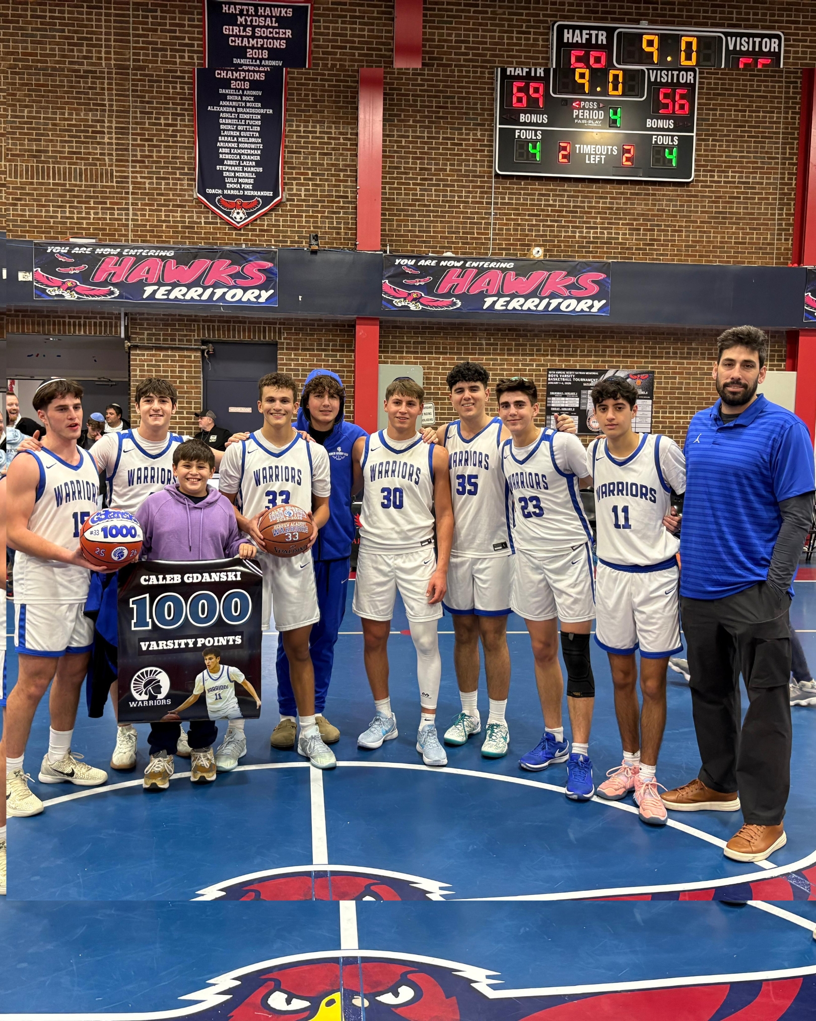 Warriors Win Big as Caleb Gdanski Reaches 1,000 Career Points