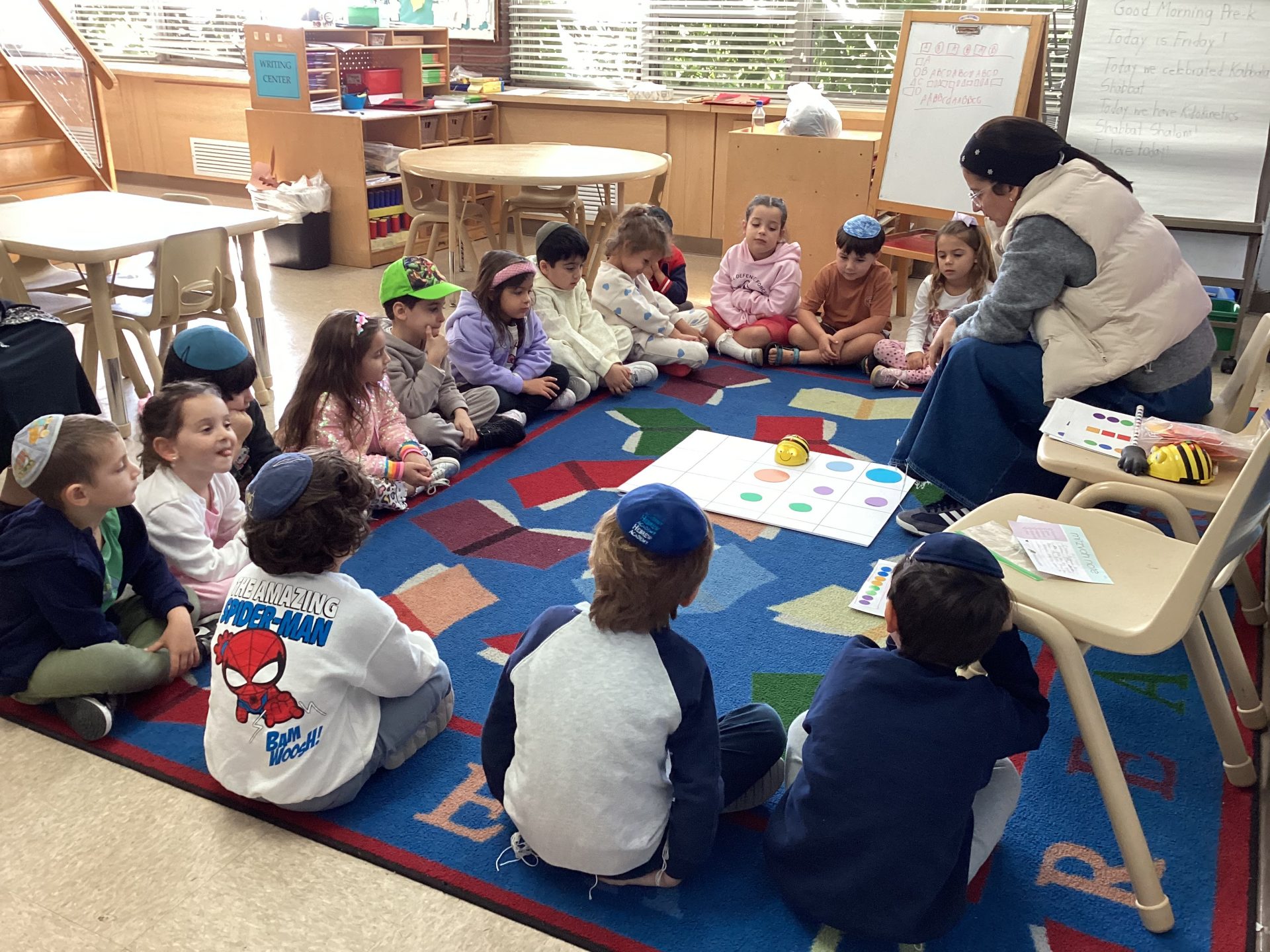 Little Coders at Work in our Makerspace with Morah Raquel