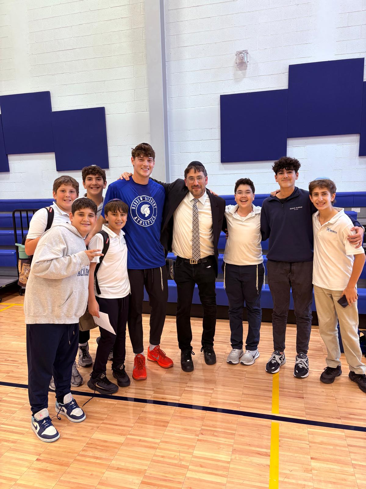 Historic Jewish Baller Chaim Galbut Visits Hebrew Academy